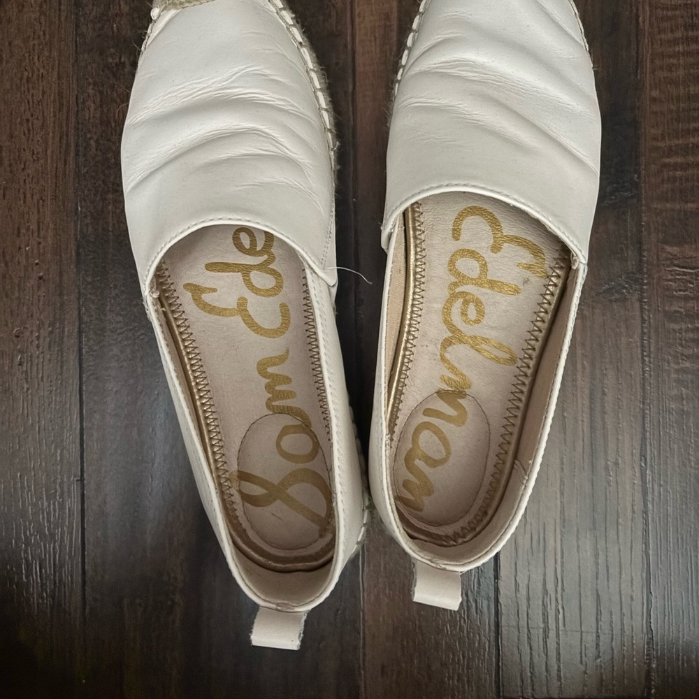 Sam Edelman Cream Espadrille Slip-Ons
